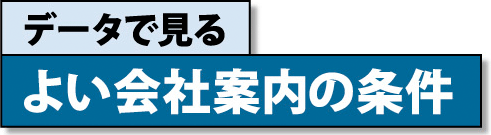 データで見る,よい会社案内の条件