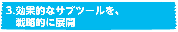 3．”おまけ”では終わらない、志望者獲得に効果的なサブツールを作成。